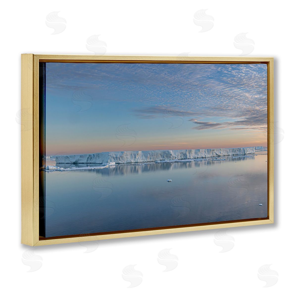 Richard Silver Iceberg Ocean Reflection Canvas Wall Art Print