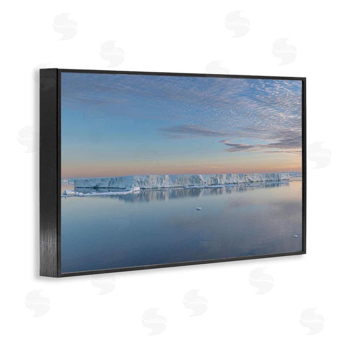 Richard Silver Iceberg Ocean Reflection Canvas Wall Art Print