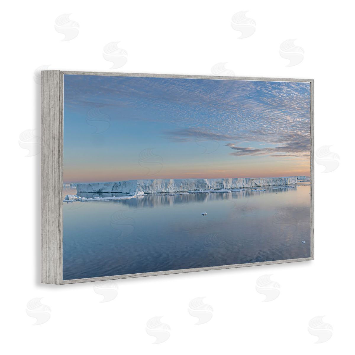 Richard Silver Iceberg Ocean Reflection Canvas Wall Art Print