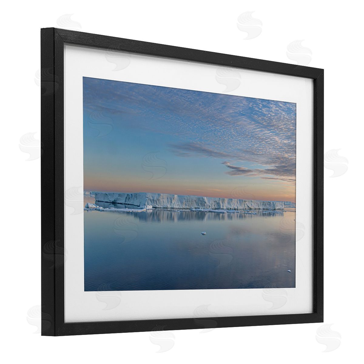 Richard Silver Iceberg Ocean Reflection Canvas Wall Art Print