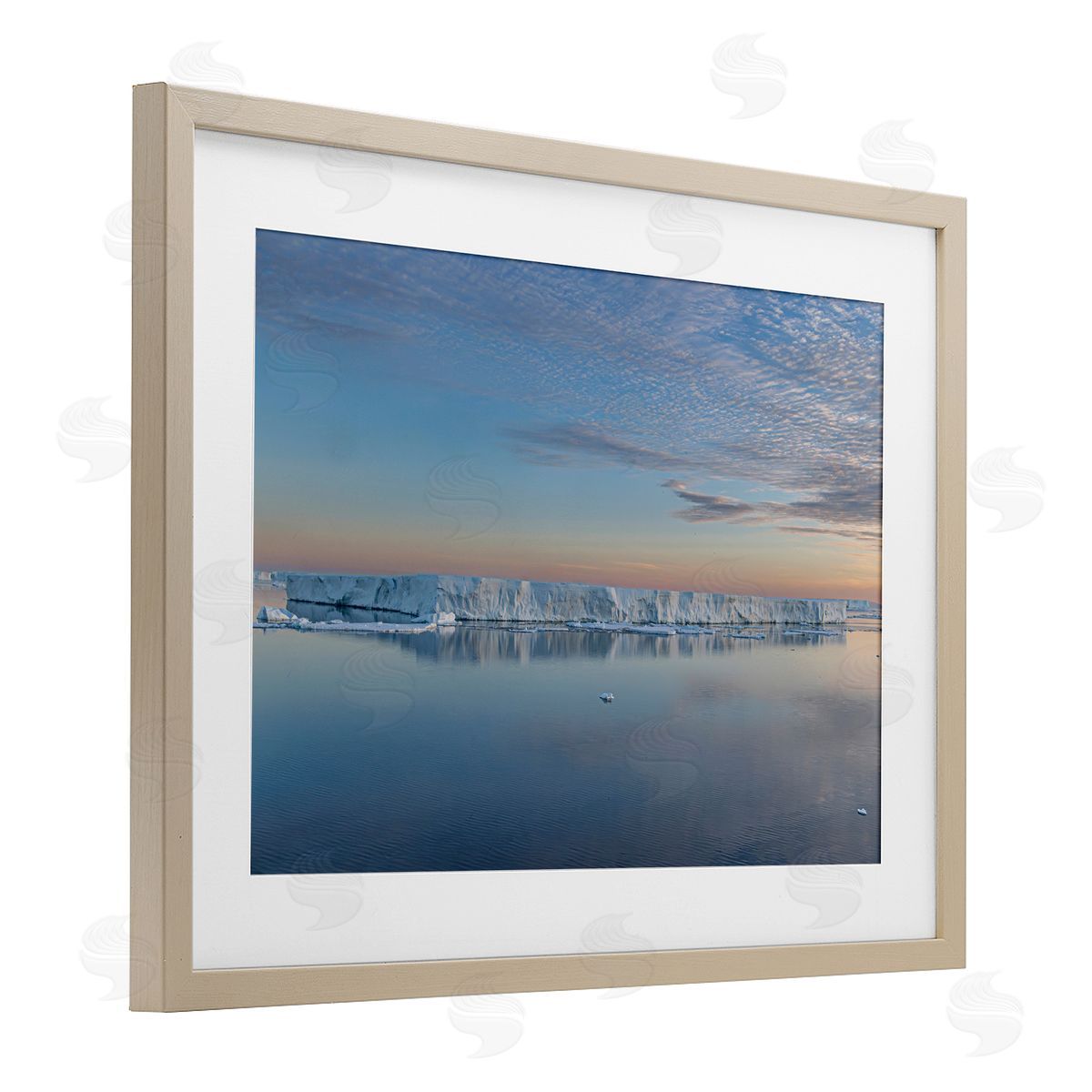 Richard Silver Iceberg Ocean Reflection Canvas Wall Art Print