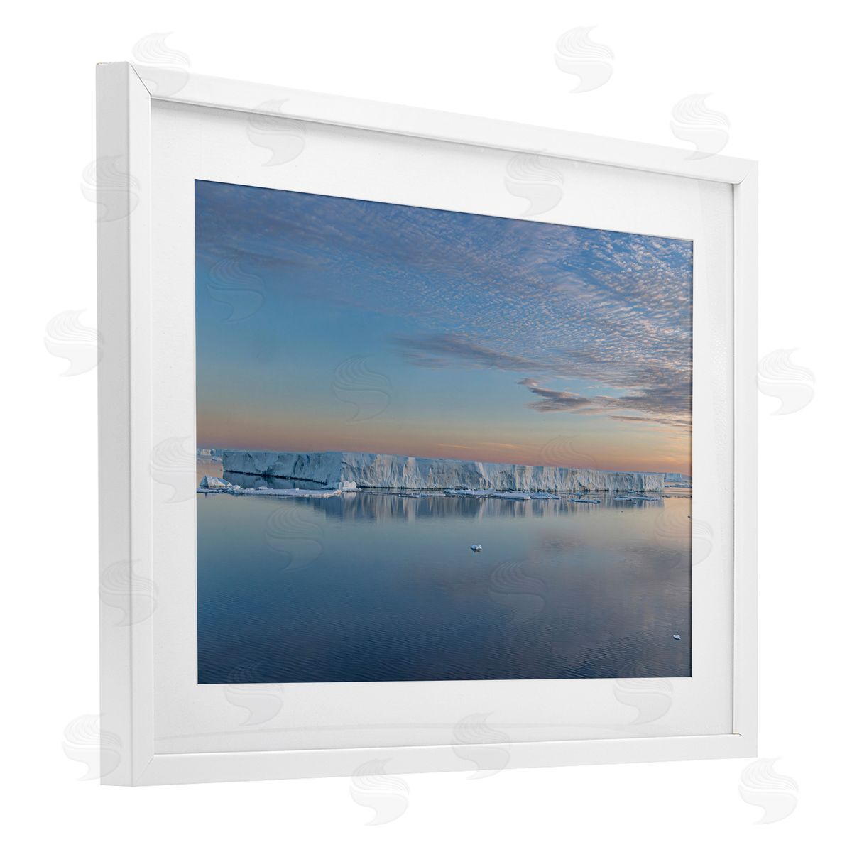 Richard Silver Iceberg Ocean Reflection Canvas Wall Art Print