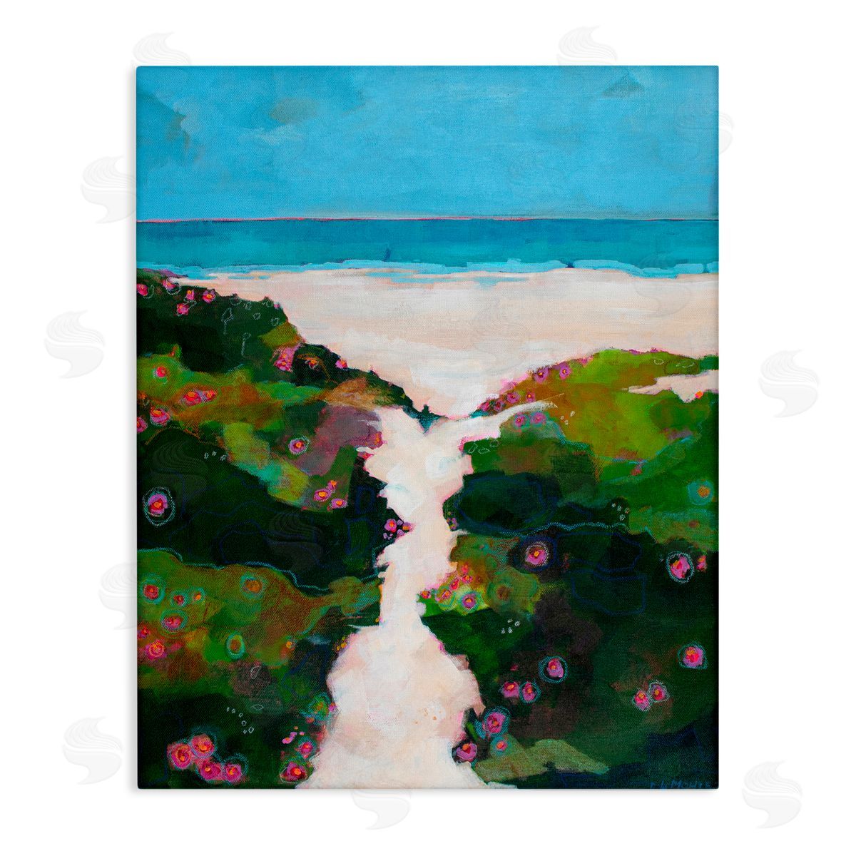 Dorothy Holmes Mohler Coastal Path Modern Canvas Wall Art Print