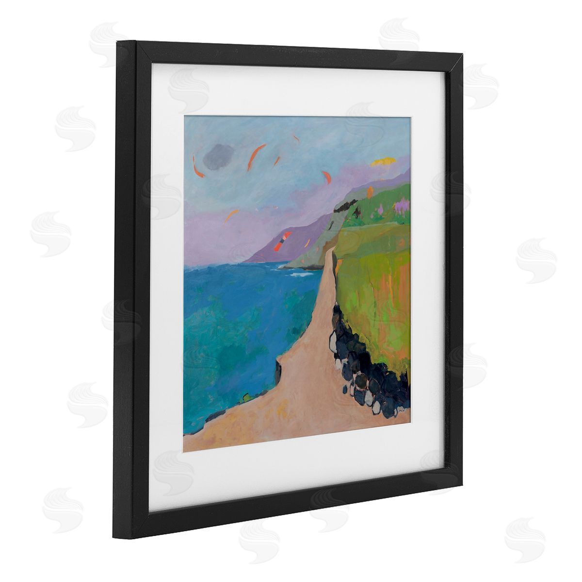Jenny Wantuch Kites over Coastal View Canvas Wall Art Print