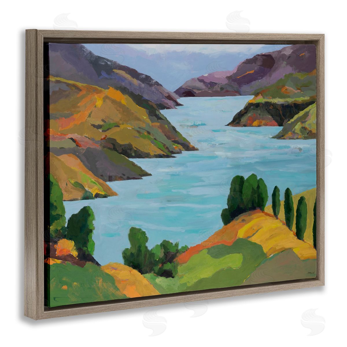 Jenny Wantuch Akaroa Sound Landscape Canvas Wall Art Print