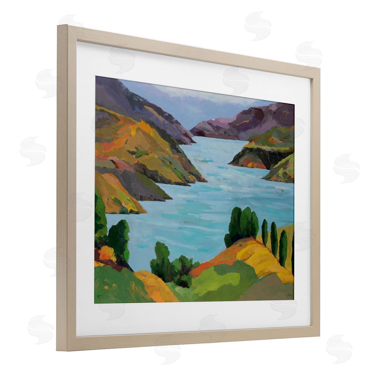 Jenny Wantuch Akaroa Sound Landscape Canvas Wall Art Print