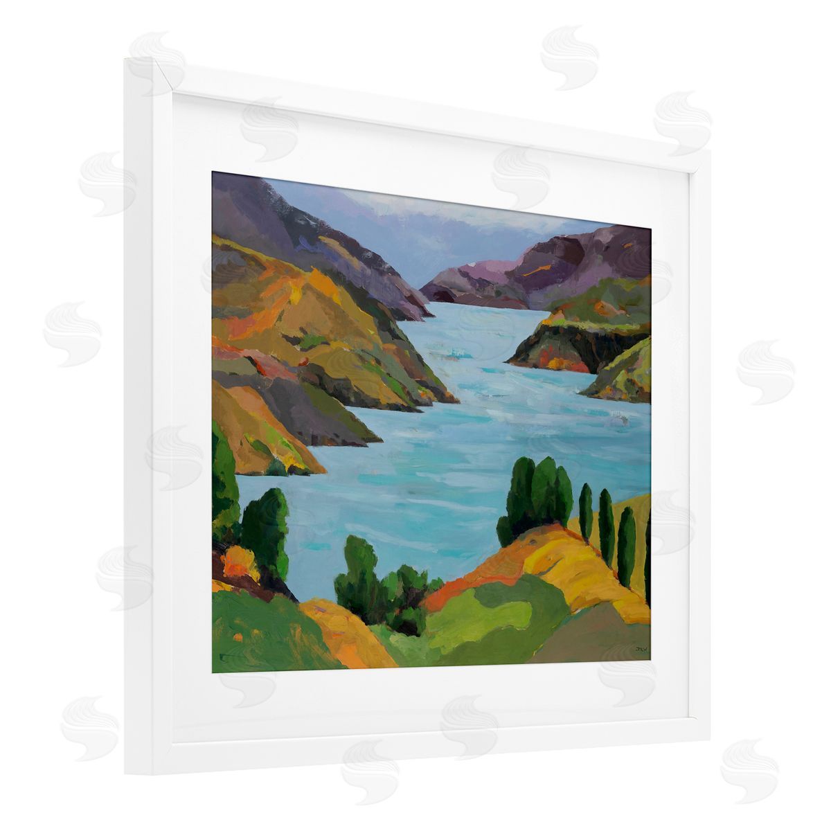 Jenny Wantuch Akaroa Sound Landscape Canvas Wall Art Print