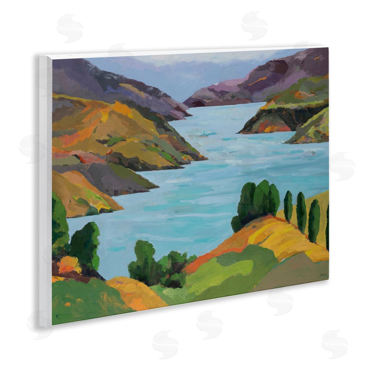 Jenny Wantuch Akaroa Sound Landscape Canvas Wall Art Print