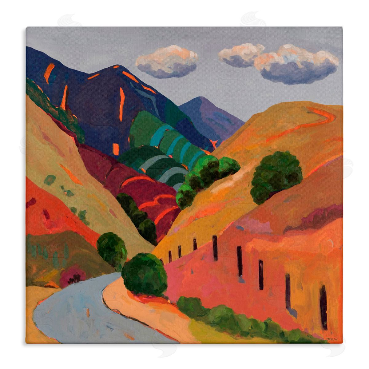 Jenny Wantuch Wanaka Valley Landscape Canvas Wall Art Print