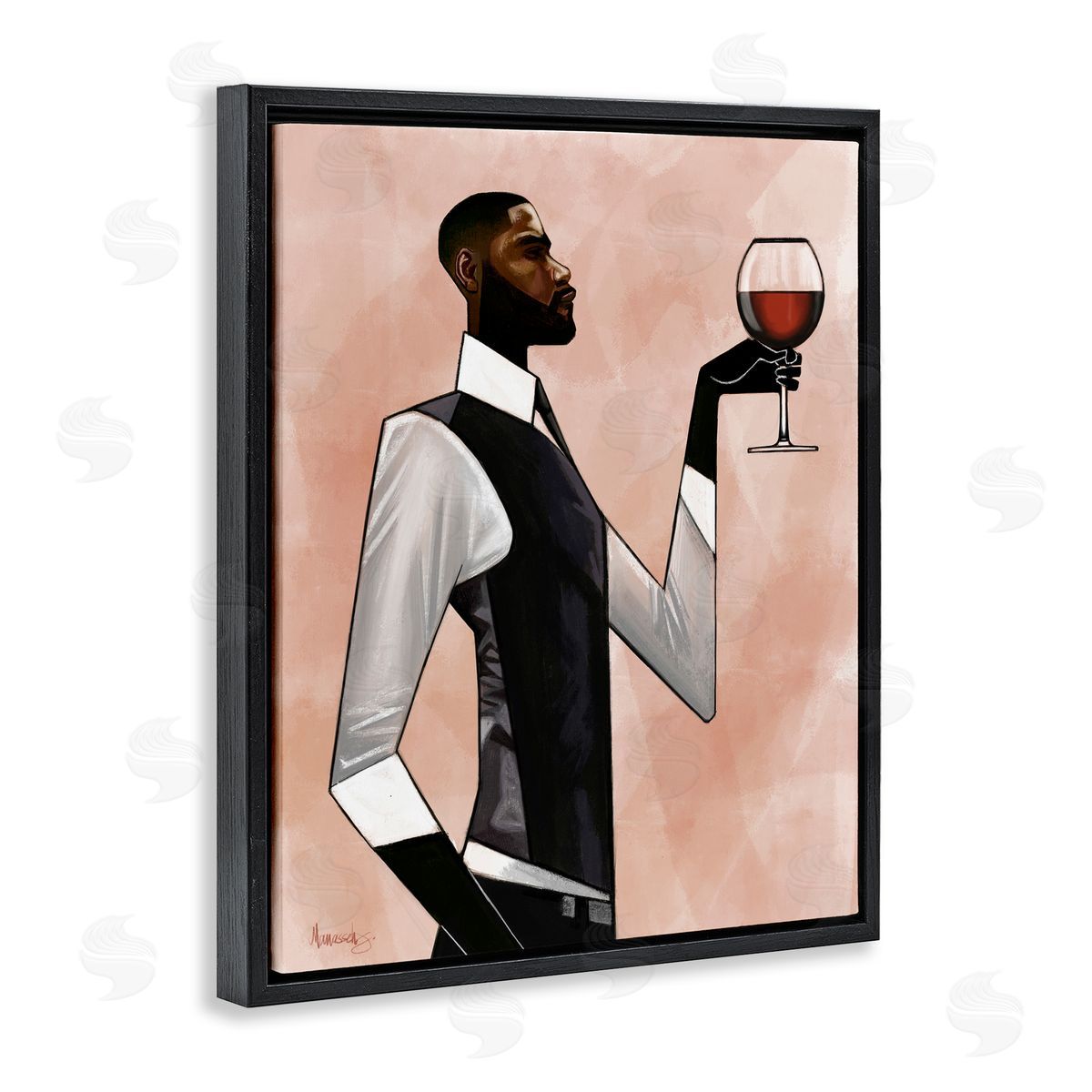 Manasseh Johnson Sr Man Toast Cheers Canvas Wall Art Print