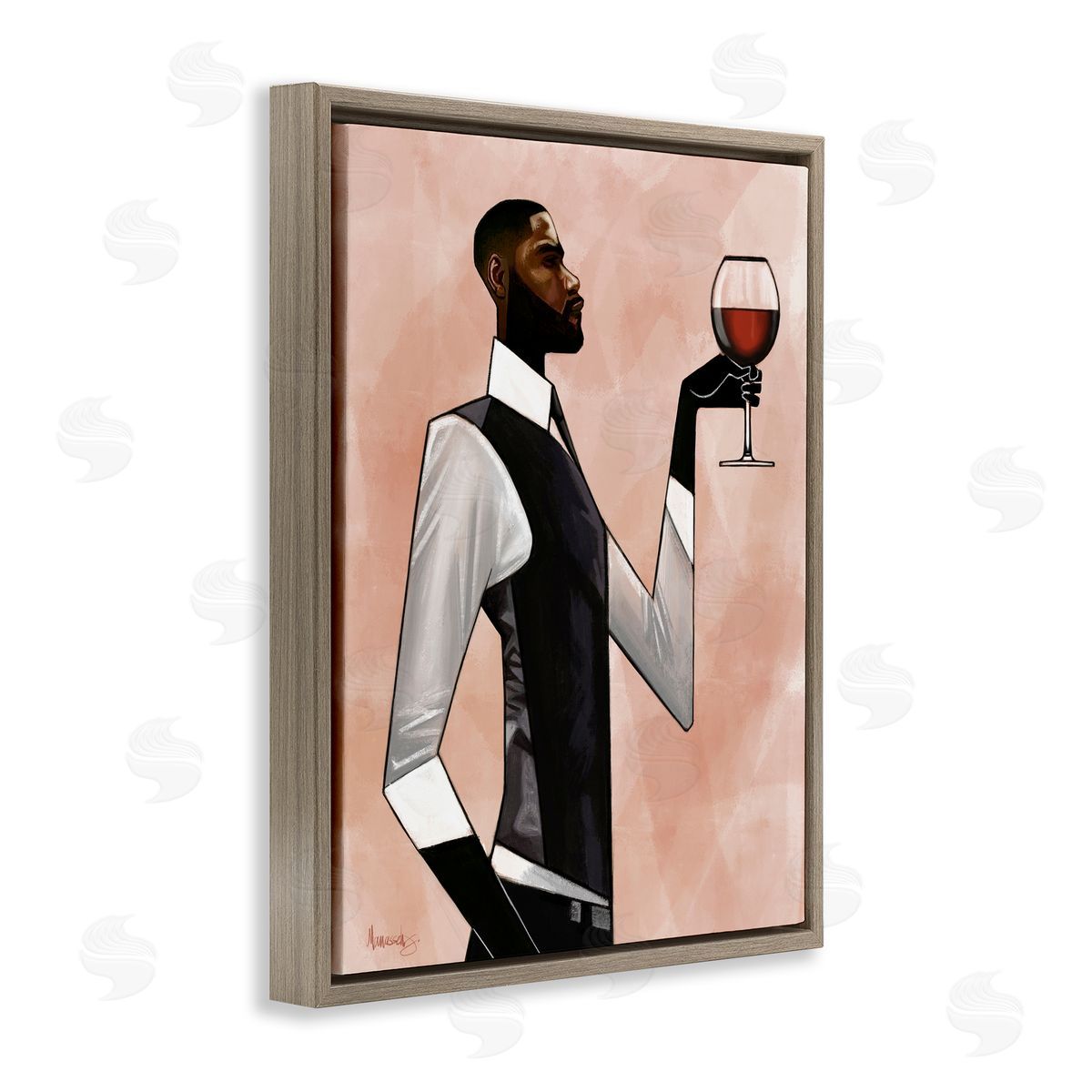 Manasseh Johnson Sr Man Toast Cheers Canvas Wall Art Print