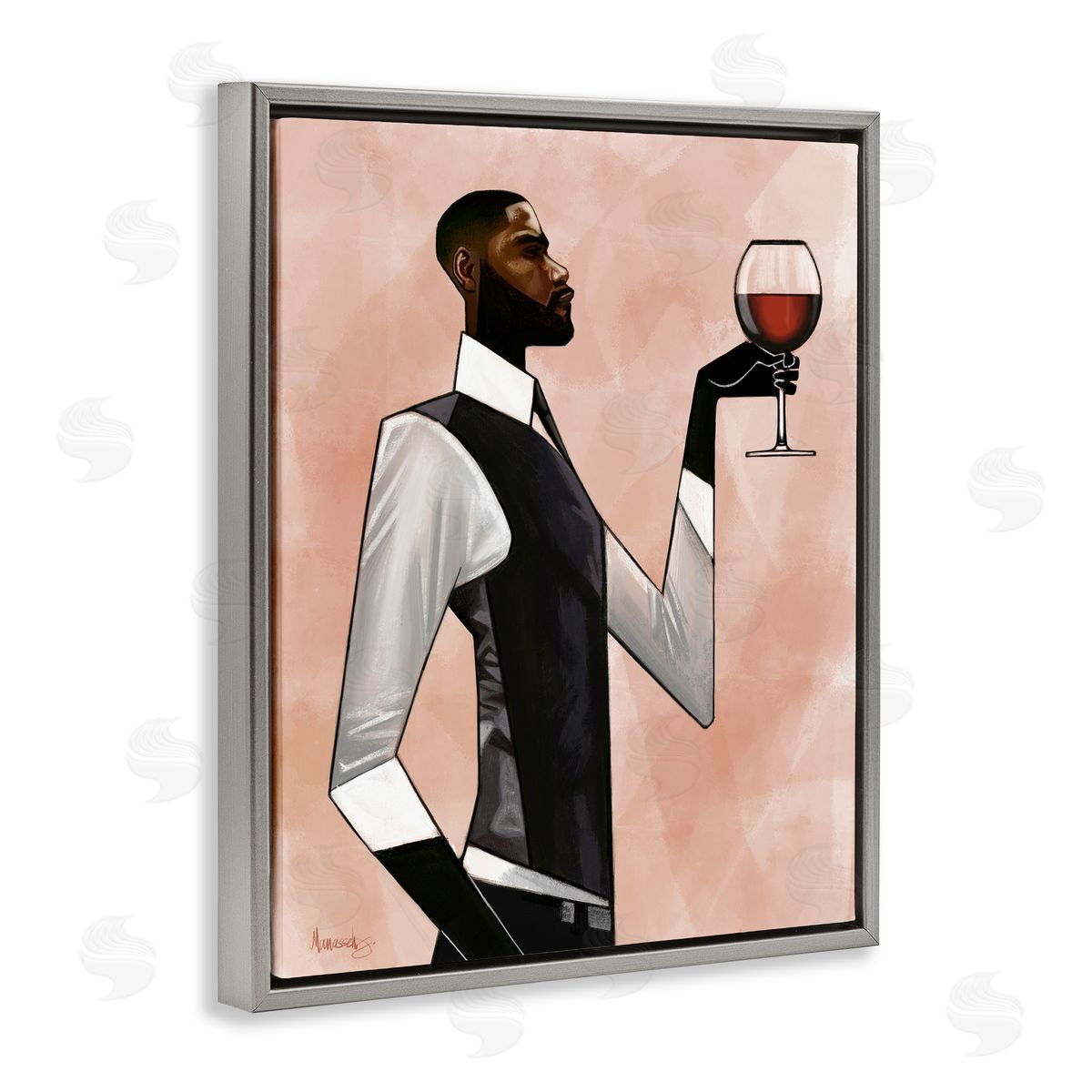 Manasseh Johnson Sr Man Toast Cheers Canvas Wall Art Print
