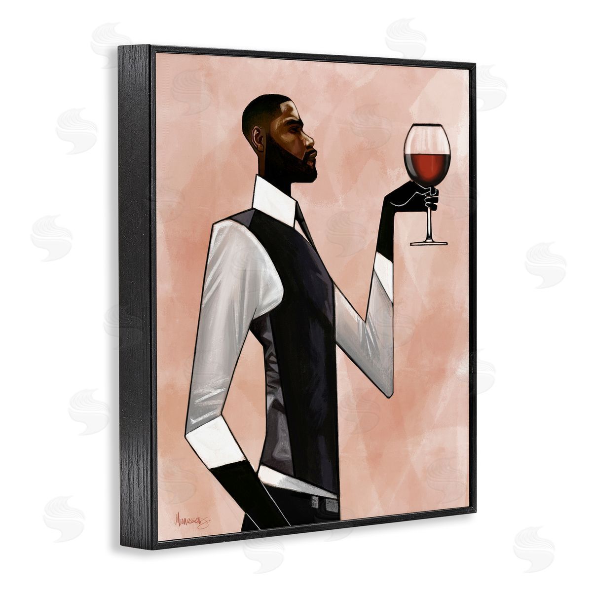 Manasseh Johnson Sr Man Toast Cheers Canvas Wall Art Print
