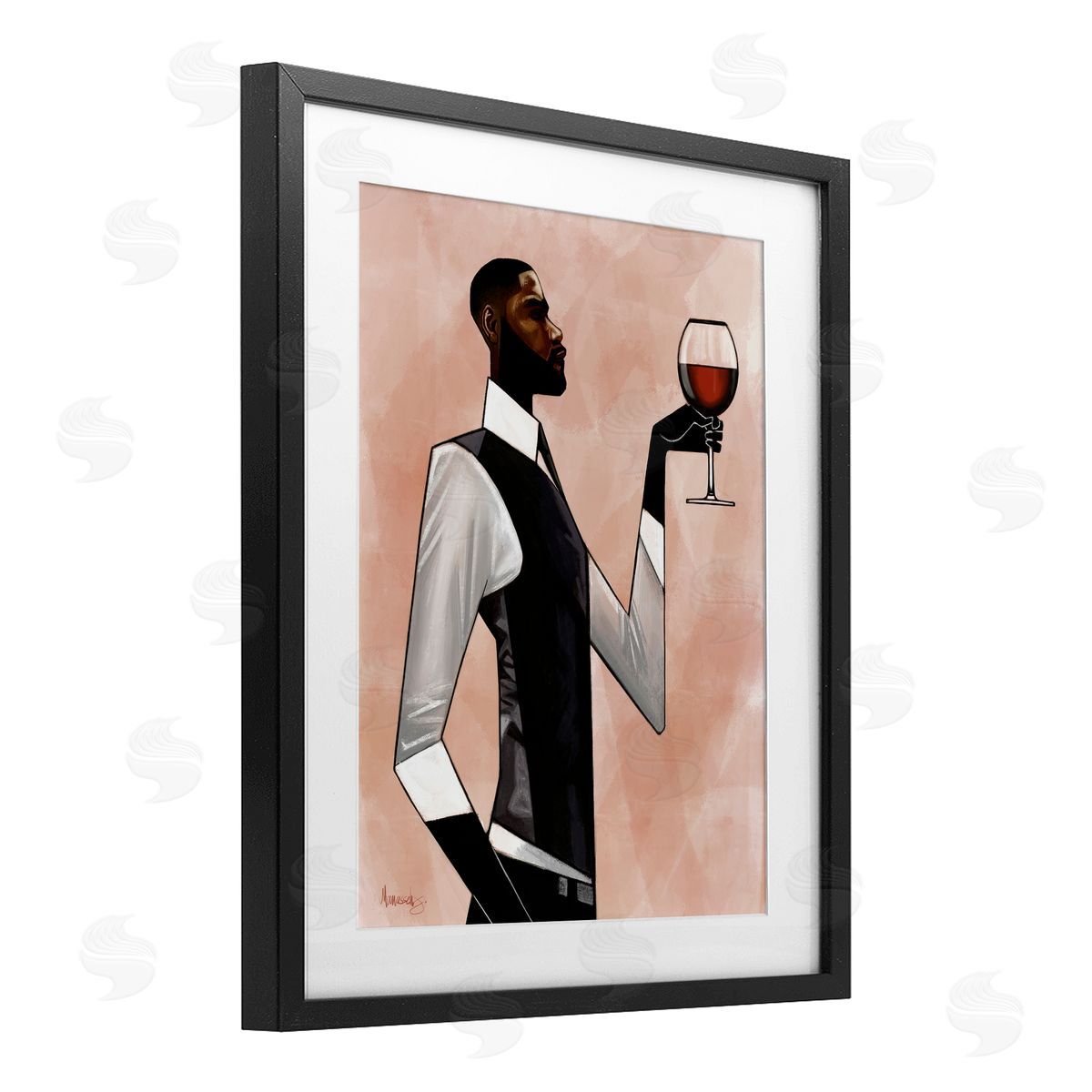 Manasseh Johnson Sr Man Toast Cheers Canvas Wall Art Print