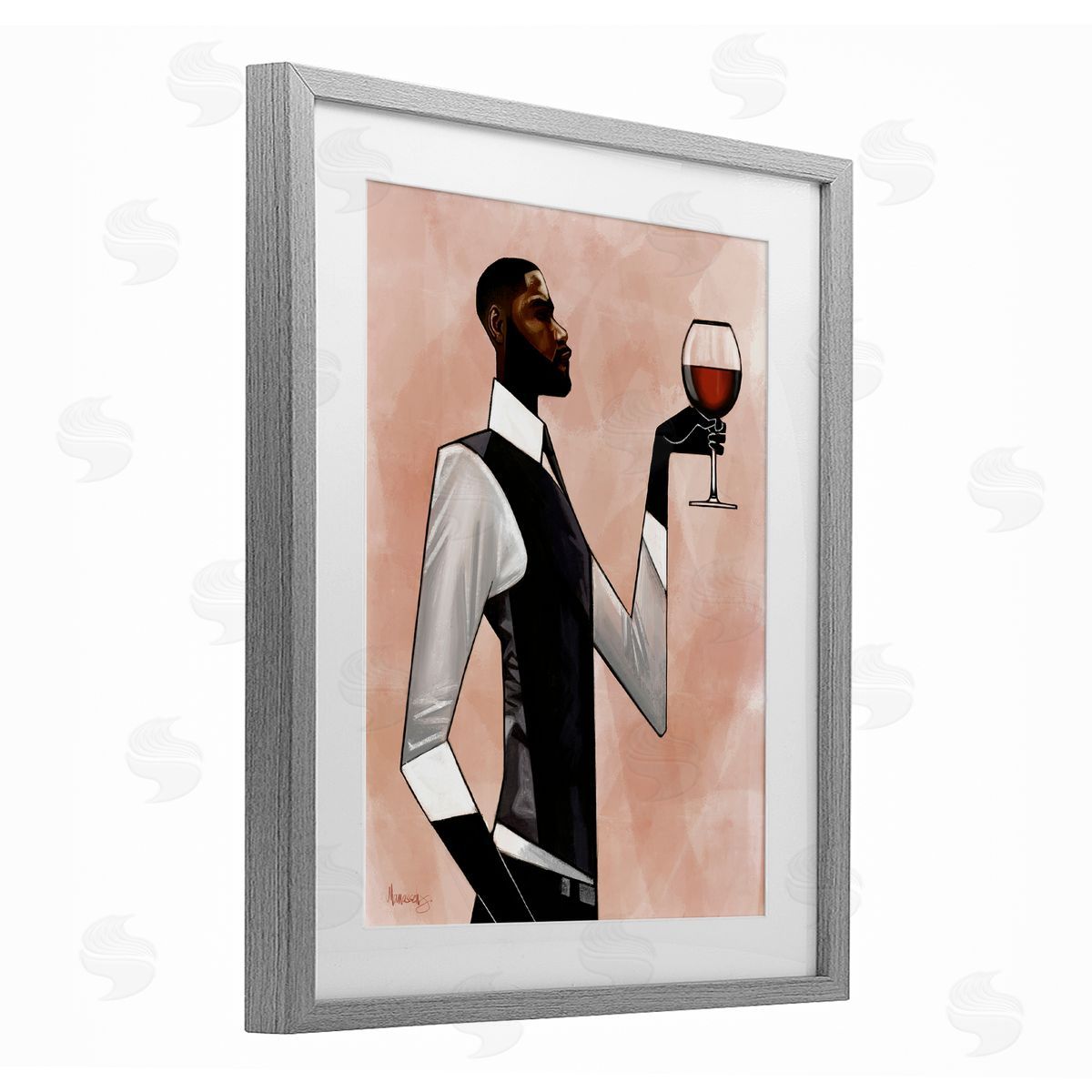 Manasseh Johnson Sr Man Toast Cheers Canvas Wall Art Print