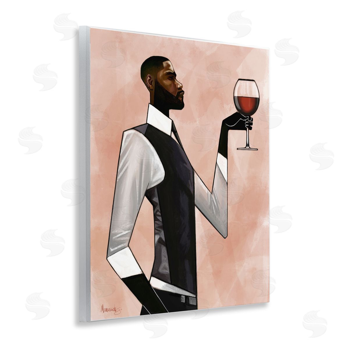 Manasseh Johnson Sr Man Toast Cheers Canvas Wall Art Print
