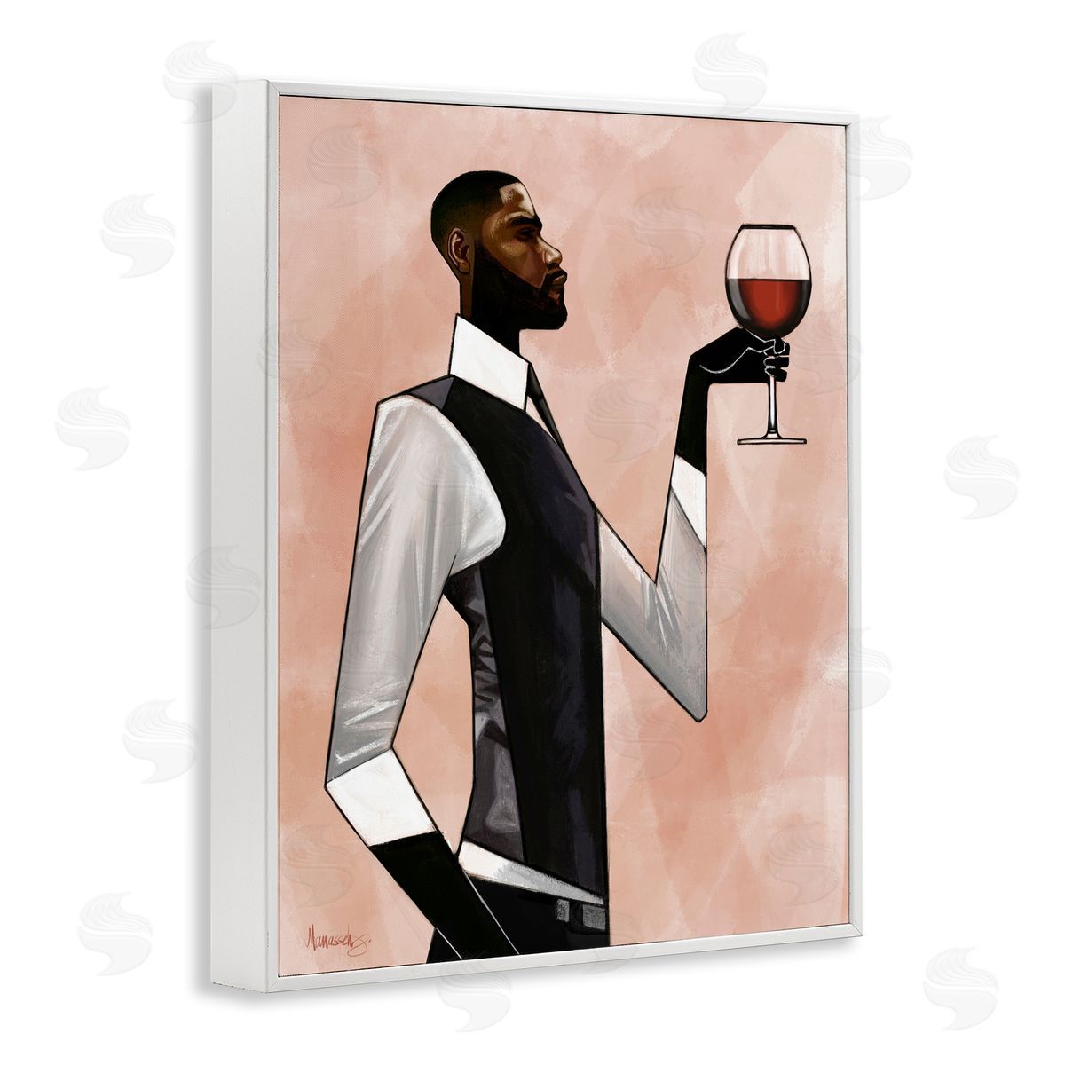 Manasseh Johnson Sr Man Toast Cheers Canvas Wall Art Print
