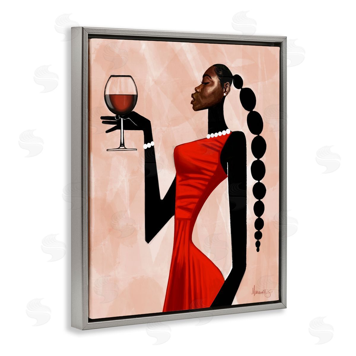 Manasseh Johnson Sr Woman Toast Cheers Canvas Wall Art Print