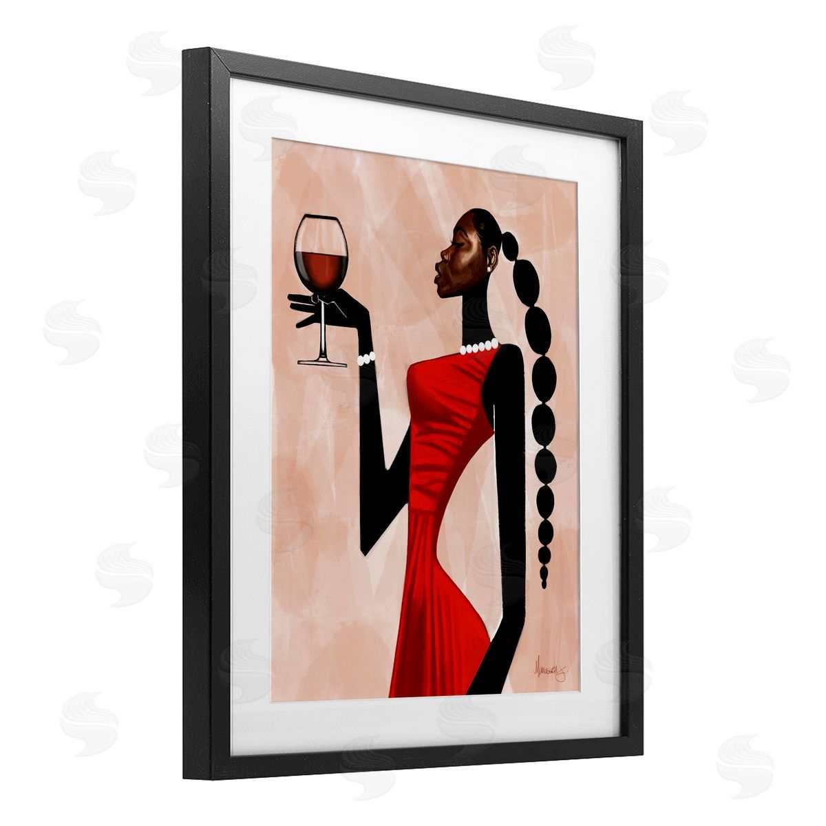 Manasseh Johnson Sr Woman Toast Cheers Canvas Wall Art Print