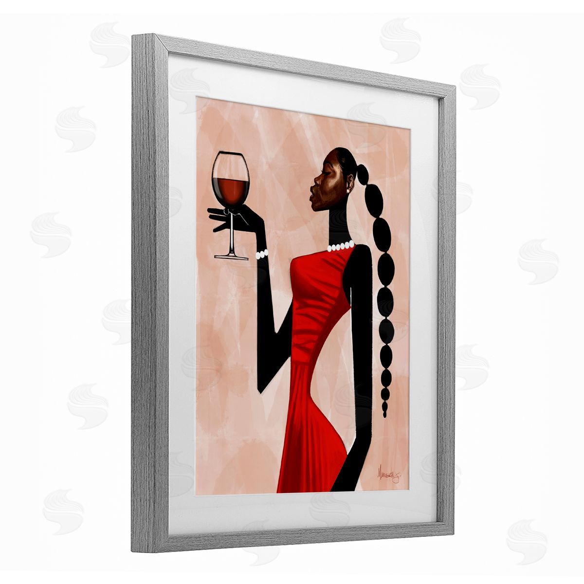 Manasseh Johnson Sr Woman Toast Cheers Canvas Wall Art Print