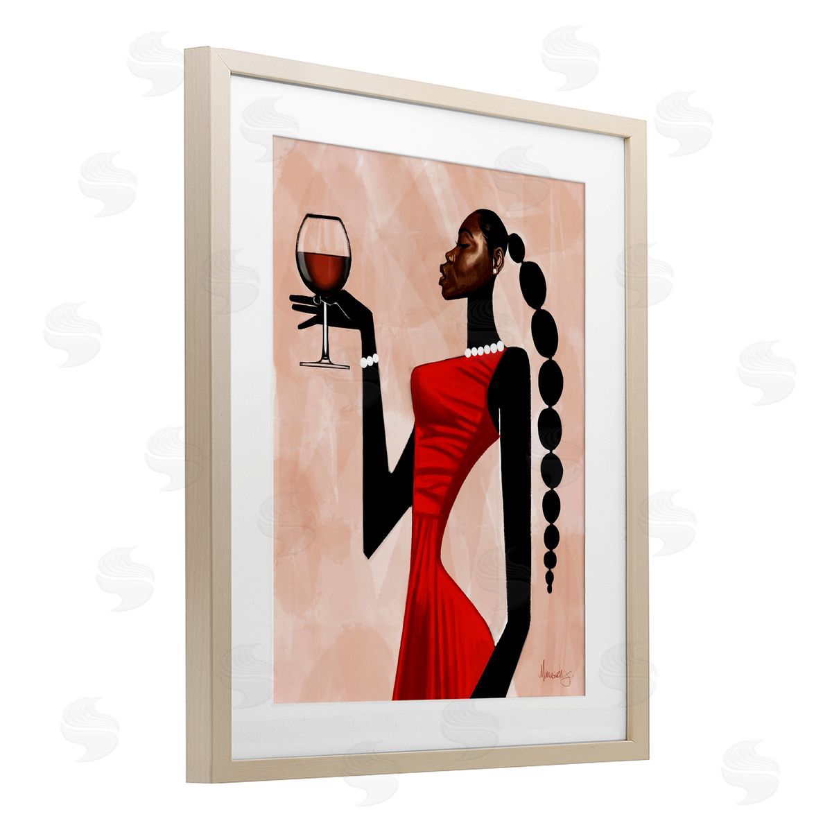 Manasseh Johnson Sr Woman Toast Cheers Canvas Wall Art Print
