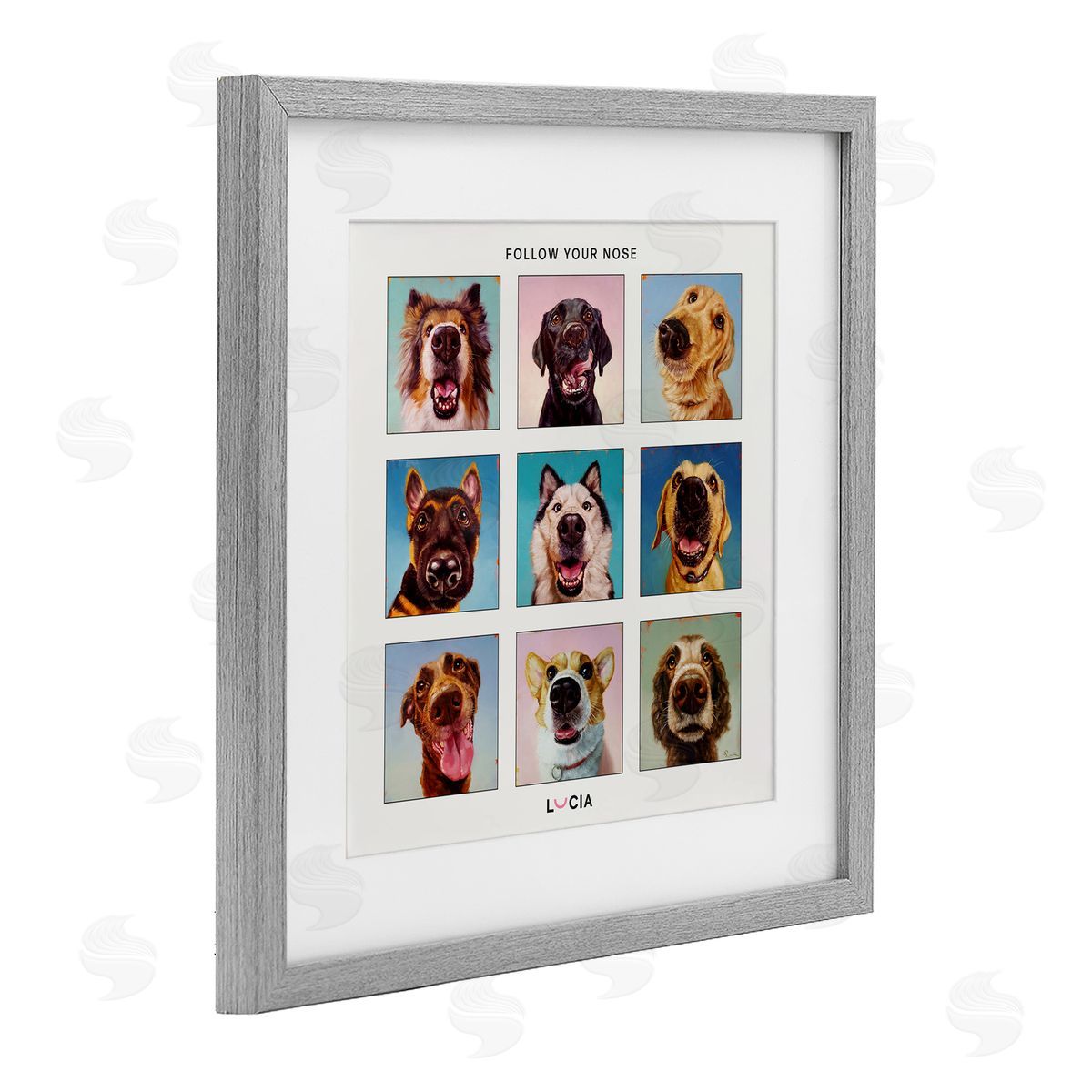 Lucia Heffernan Follow Your Nose Dogs Canvas Wall Art Print