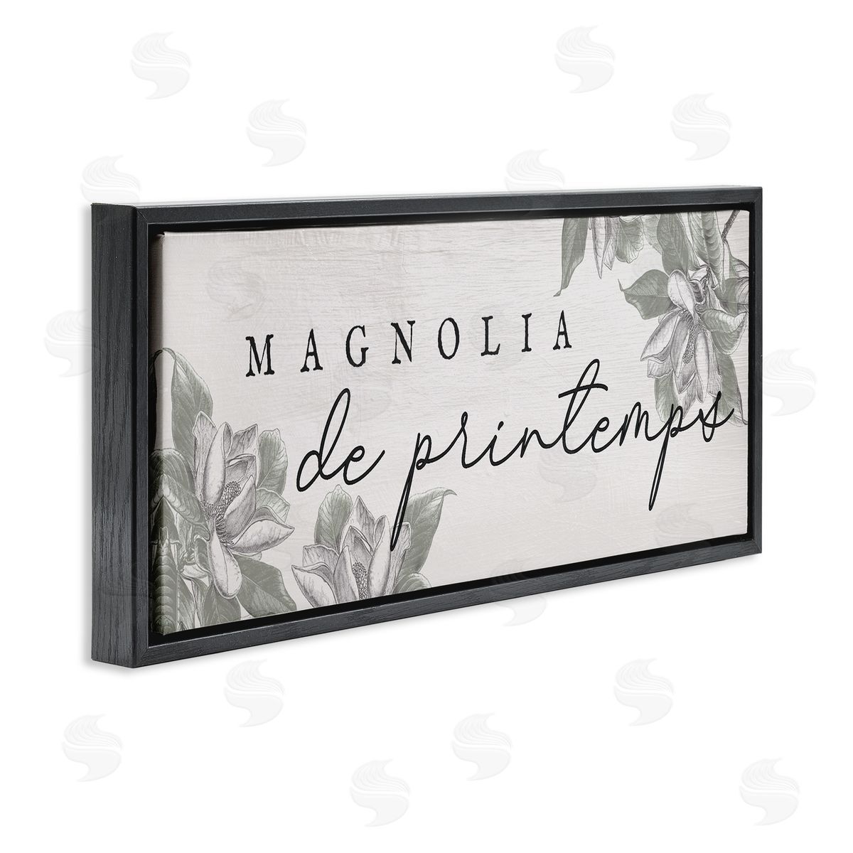 Lil' Rue Spring Magnolia French Phrase Canvas Wall Art Print