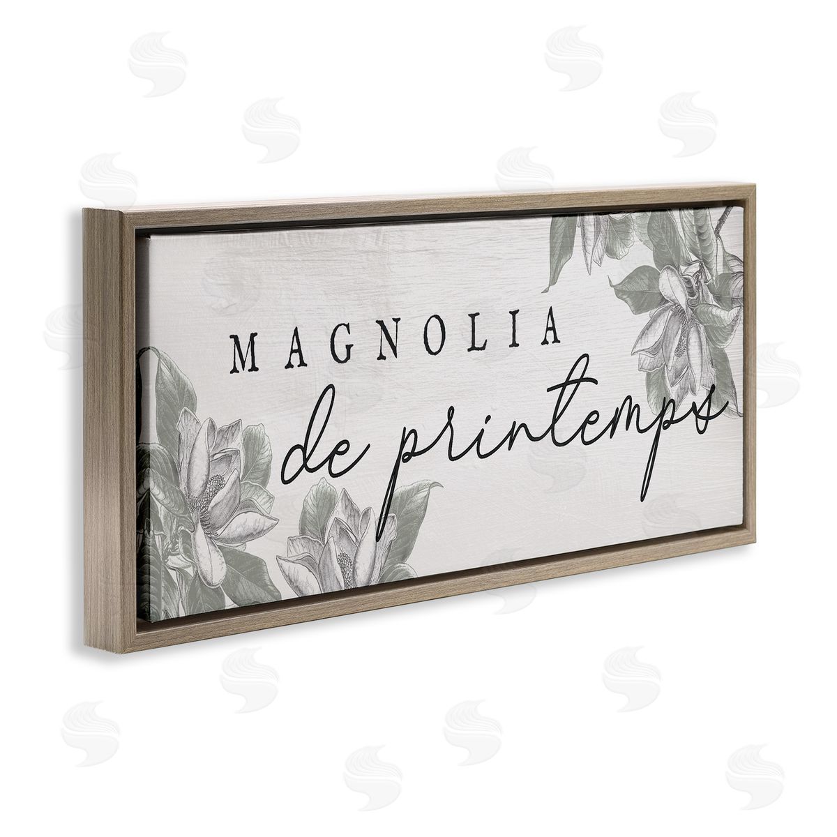Lil' Rue Spring Magnolia French Phrase Canvas Wall Art Print