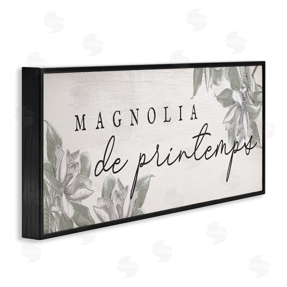Lil' Rue Spring Magnolia French Phrase Canvas Wall Art Print