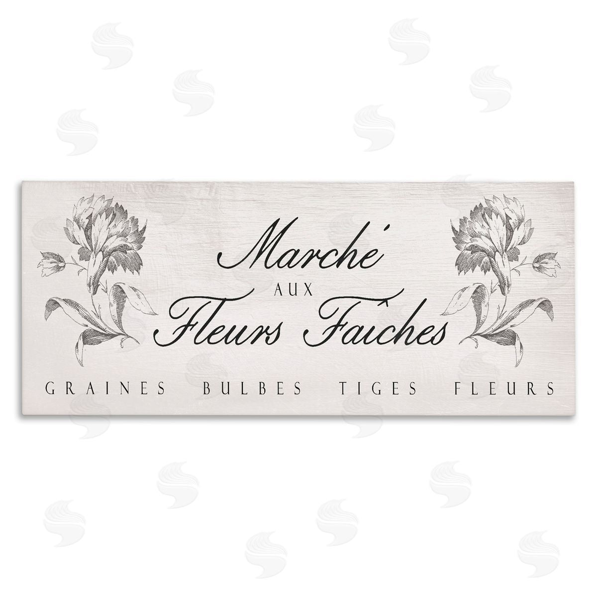 Lil' Rue French Flower Market Rustic Canvas Wall Art Print