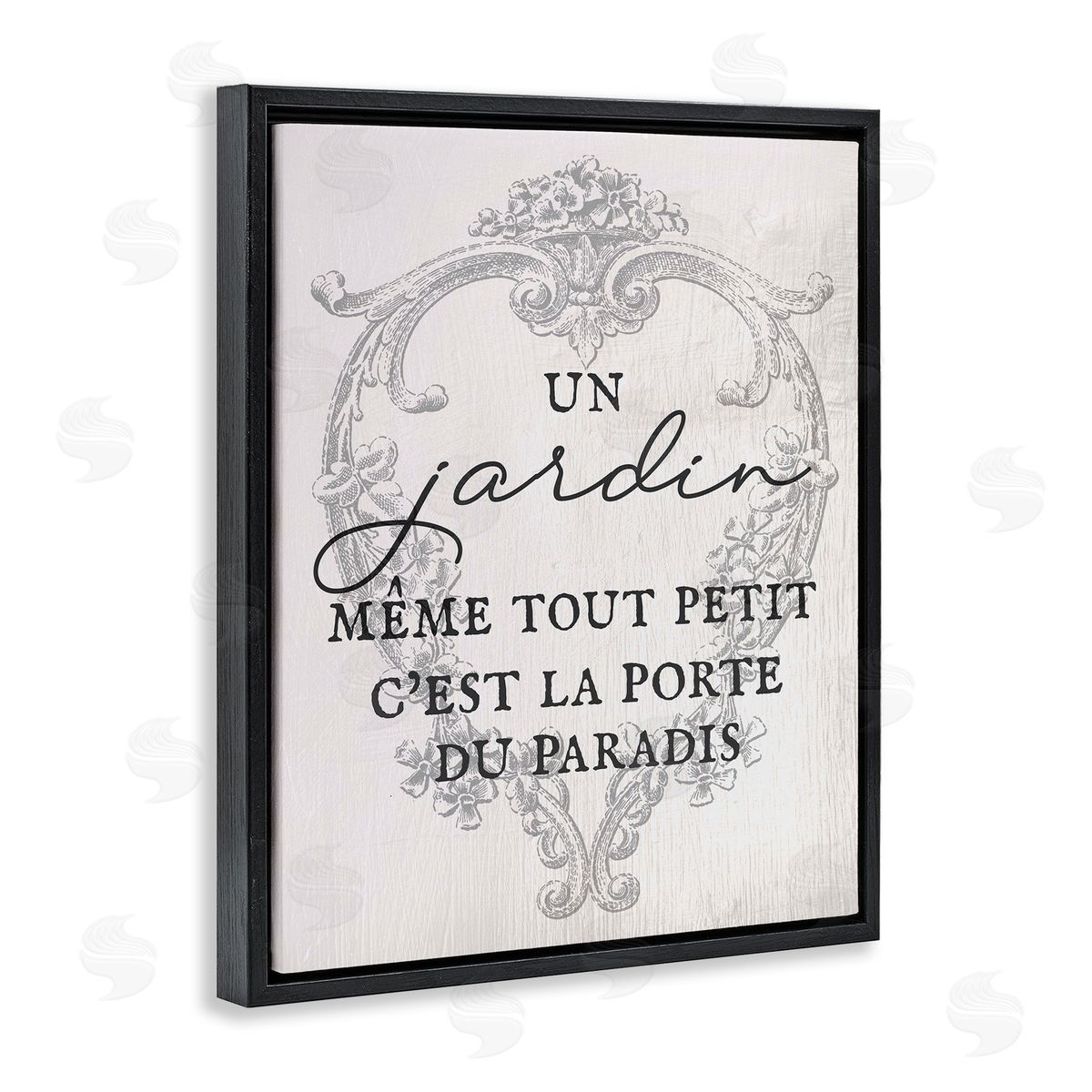 Lil' Rue French Phrase with Vintage Border Canvas Wall Art Print