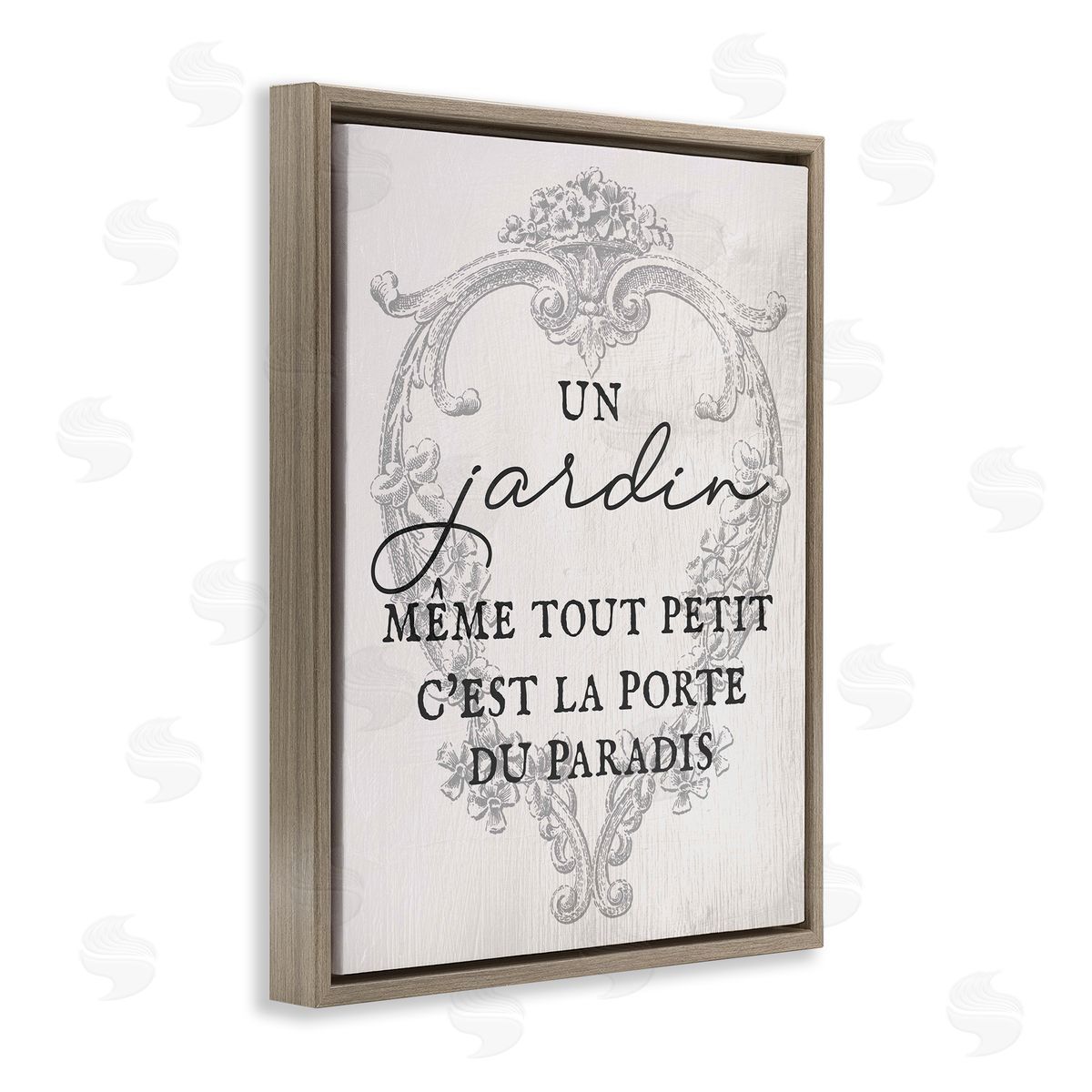 Lil' Rue French Phrase with Vintage Border Canvas Wall Art Print