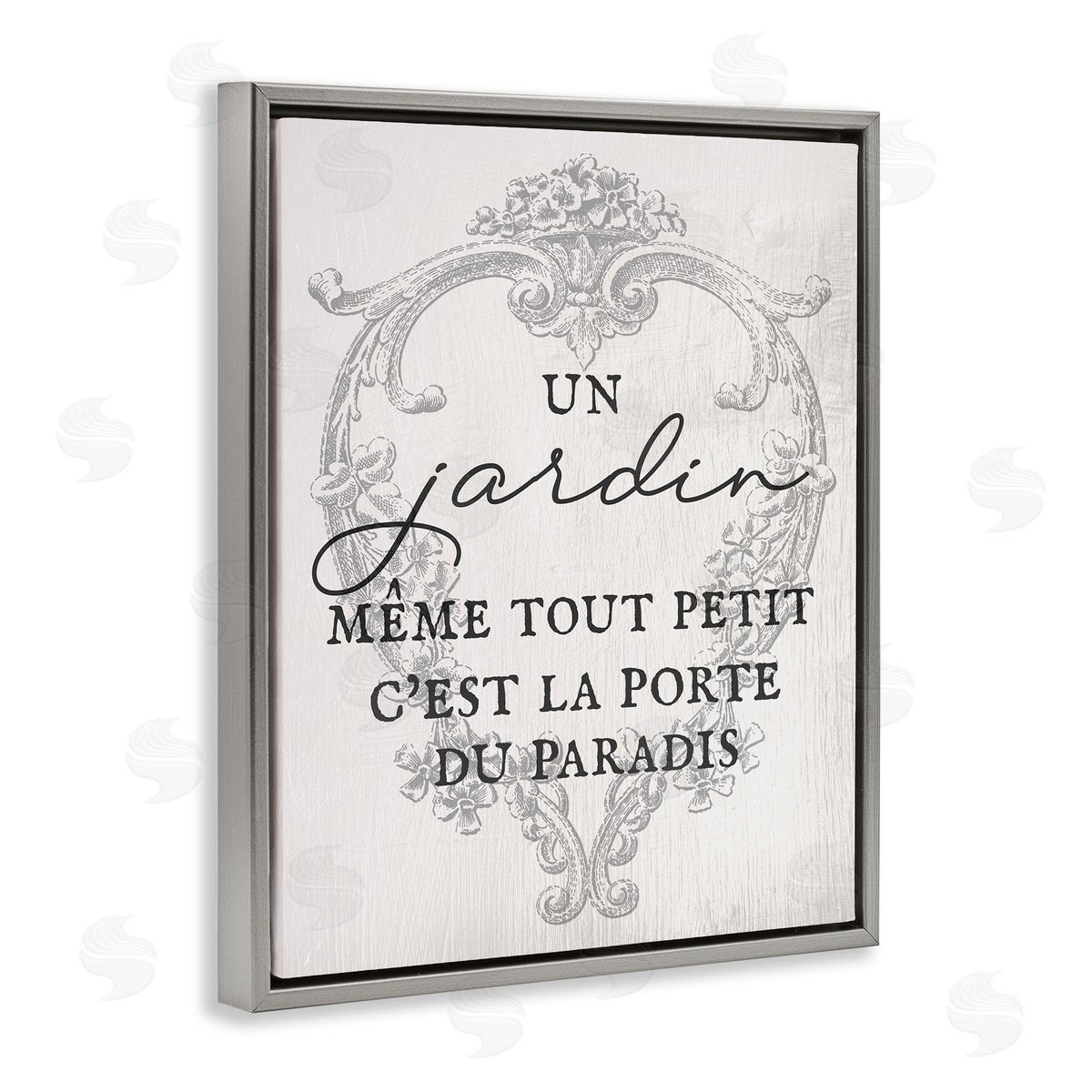 Lil' Rue French Phrase with Vintage Border Canvas Wall Art Print