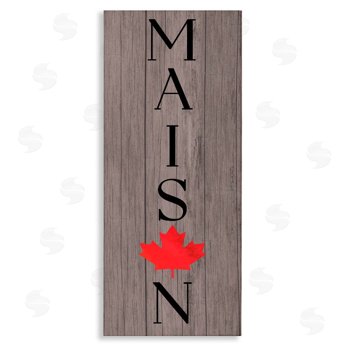 Lil' Rue Maison Typography with Maple Canvas Wall Art Print