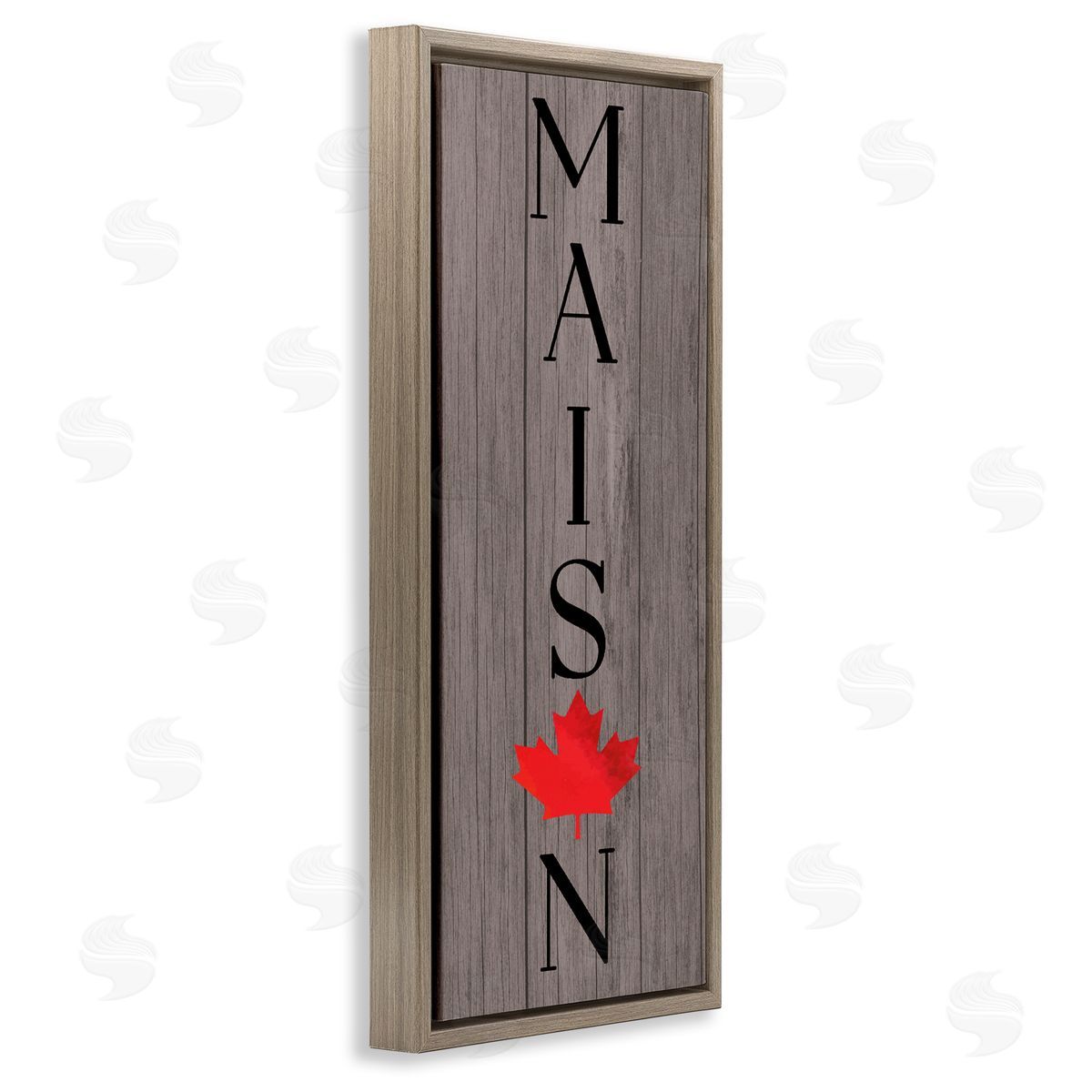 Lil' Rue Maison Typography with Maple Canvas Wall Art Print