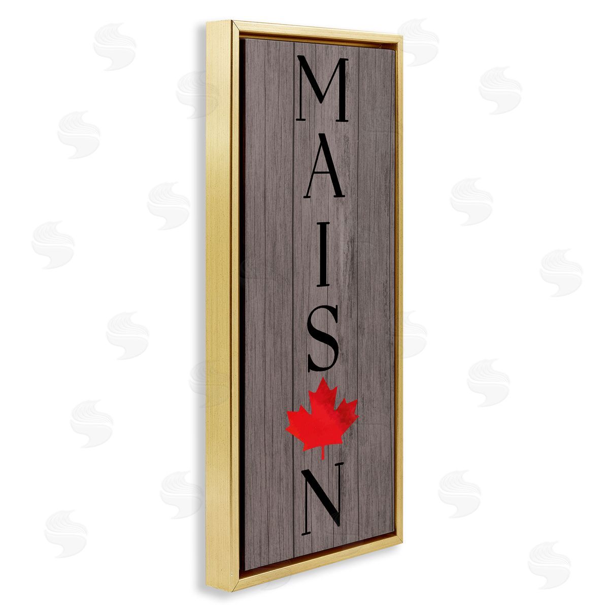 Lil' Rue Maison Typography with Maple Canvas Wall Art Print