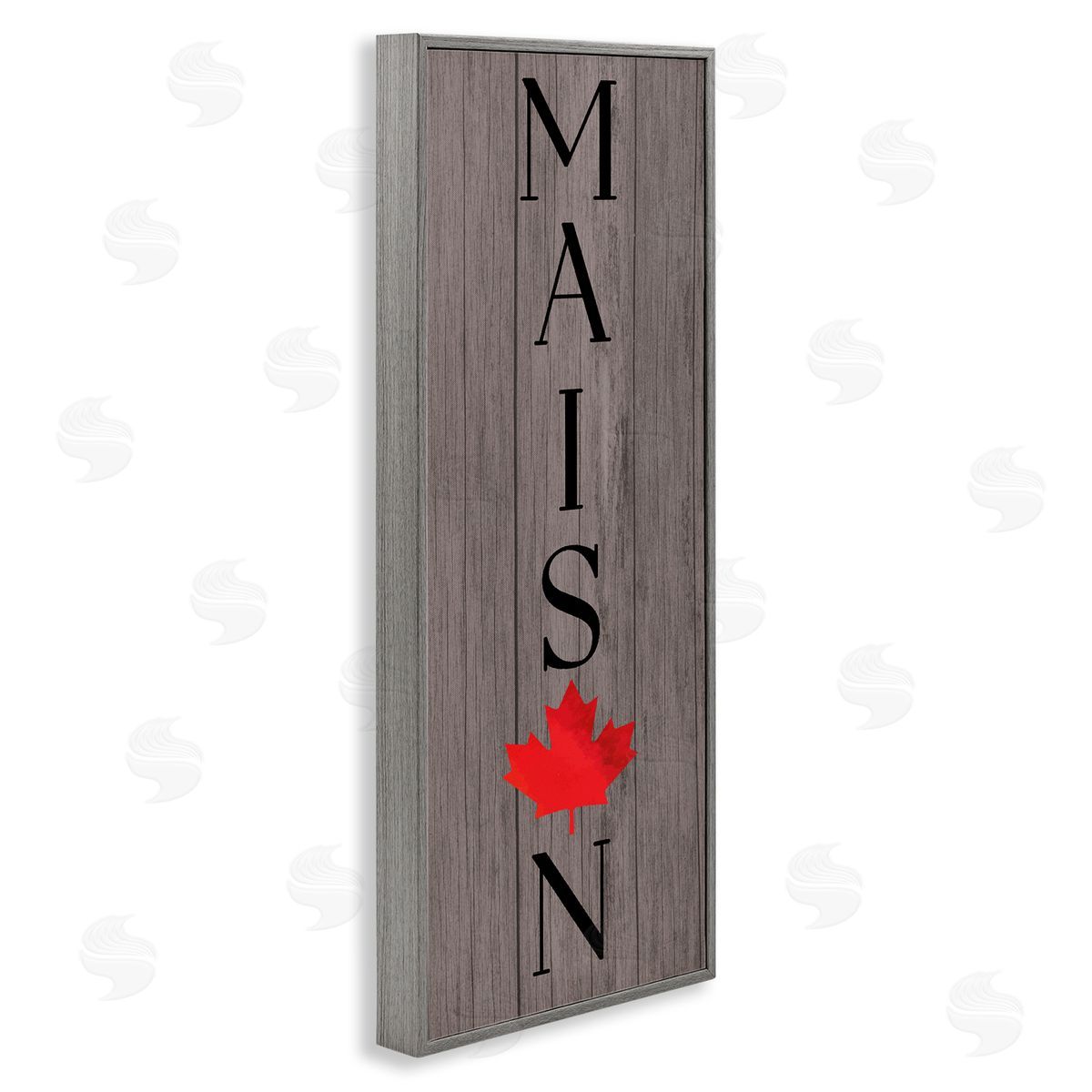 Lil' Rue Maison Typography with Maple Canvas Wall Art Print