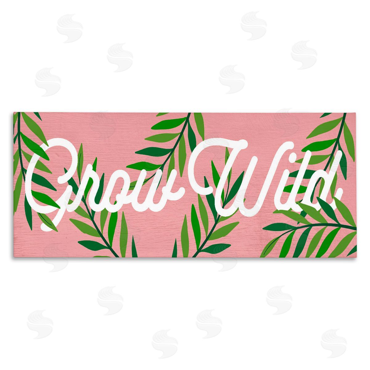 Lil' Rue Pink & Green Grow Wild Canvas Wall Art Print