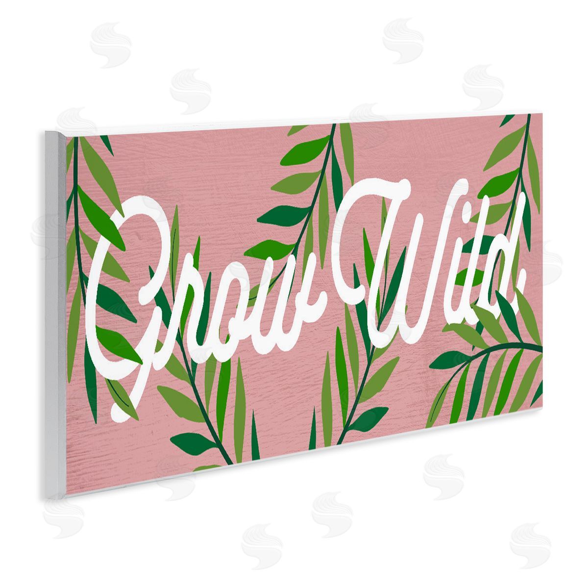 Lil' Rue Pink & Green Grow Wild Canvas Wall Art Print