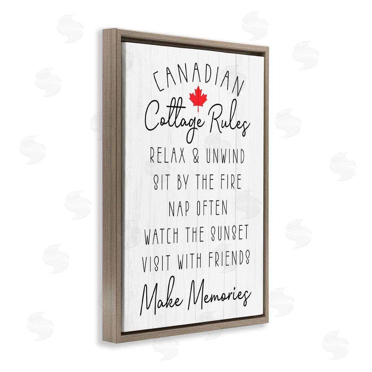Lil' Rue Canadian Cottage Rules Canvas Wall Art Print