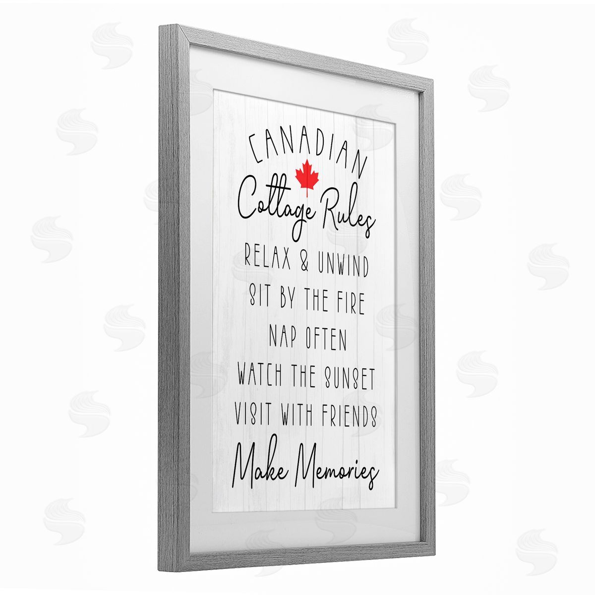 Lil' Rue Canadian Cottage Rules Canvas Wall Art Print