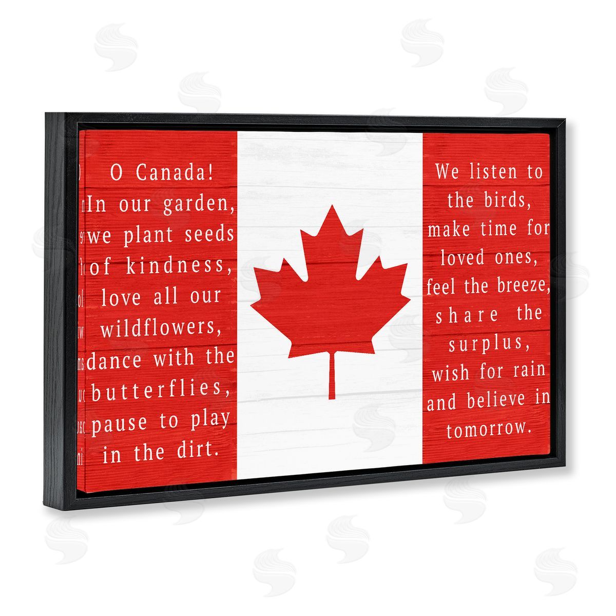 Lil' Rue Red Canadian Anthem Flag Canvas Wall Art Print