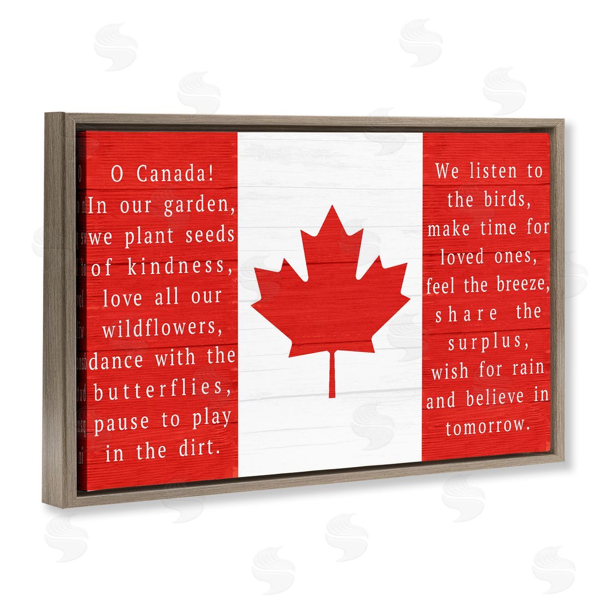 Lil' Rue Red Canadian Anthem Flag Canvas Wall Art Print