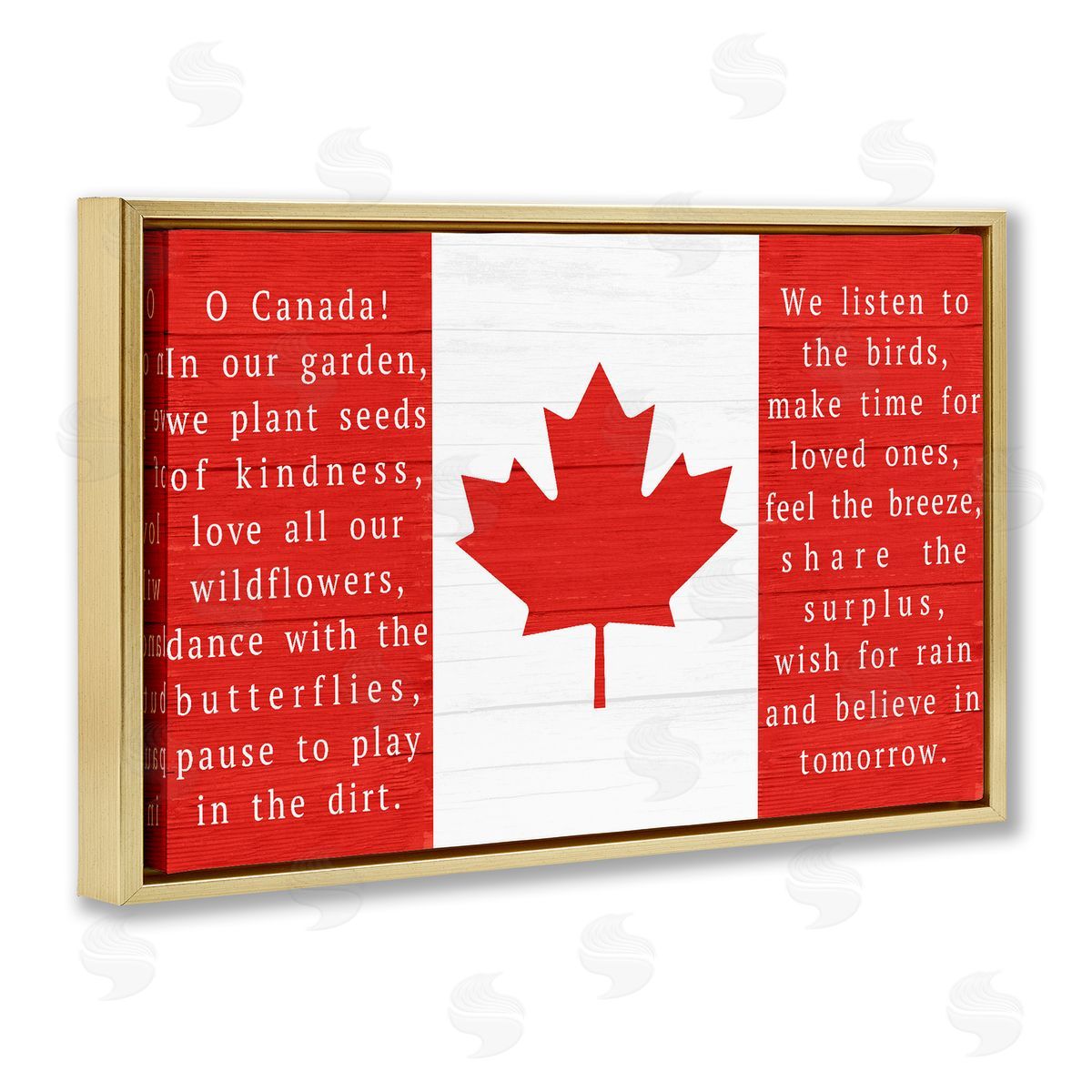 Lil' Rue Red Canadian Anthem Flag Canvas Wall Art Print
