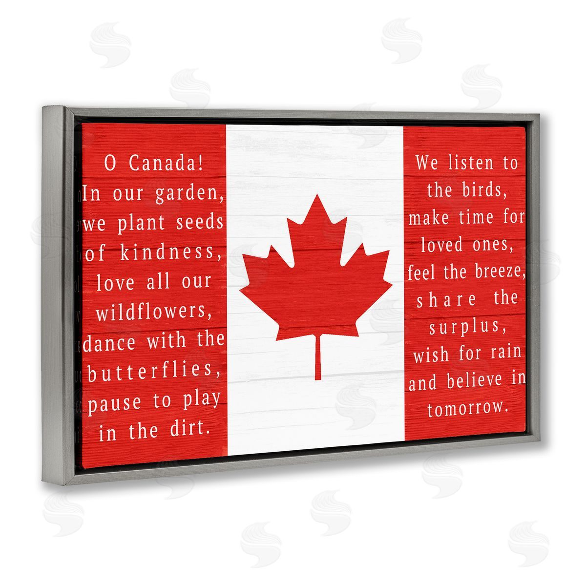 Lil' Rue Red Canadian Anthem Flag Canvas Wall Art Print