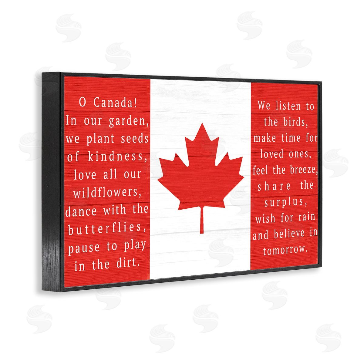 Lil' Rue Red Canadian Anthem Flag Canvas Wall Art Print