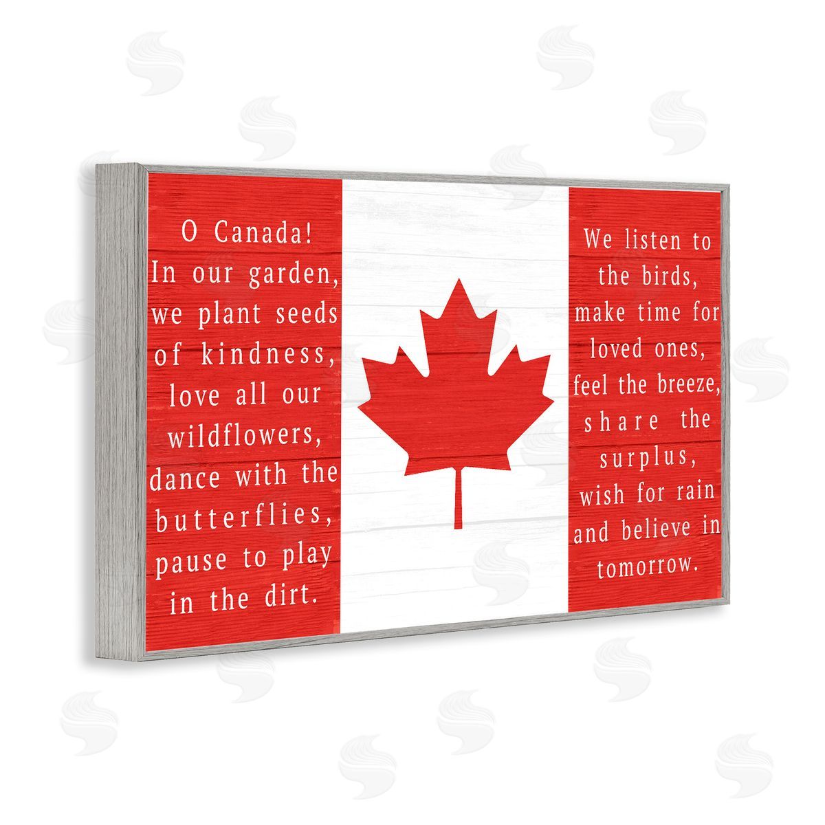 Lil' Rue Red Canadian Anthem Flag Canvas Wall Art Print