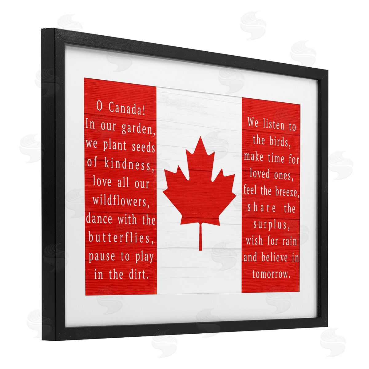 Lil' Rue Red Canadian Anthem Flag Canvas Wall Art Print