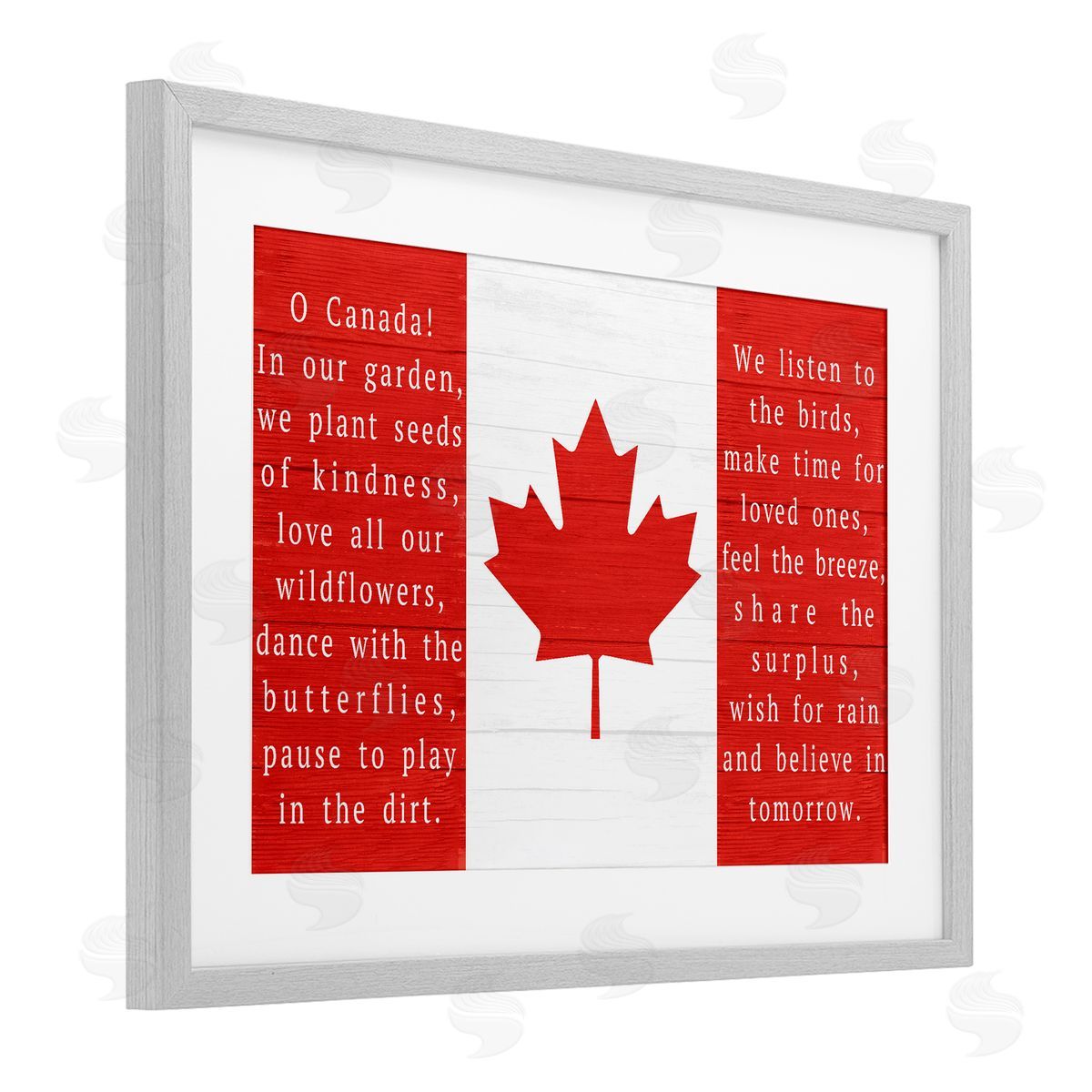 Lil' Rue Red Canadian Anthem Flag Canvas Wall Art Print