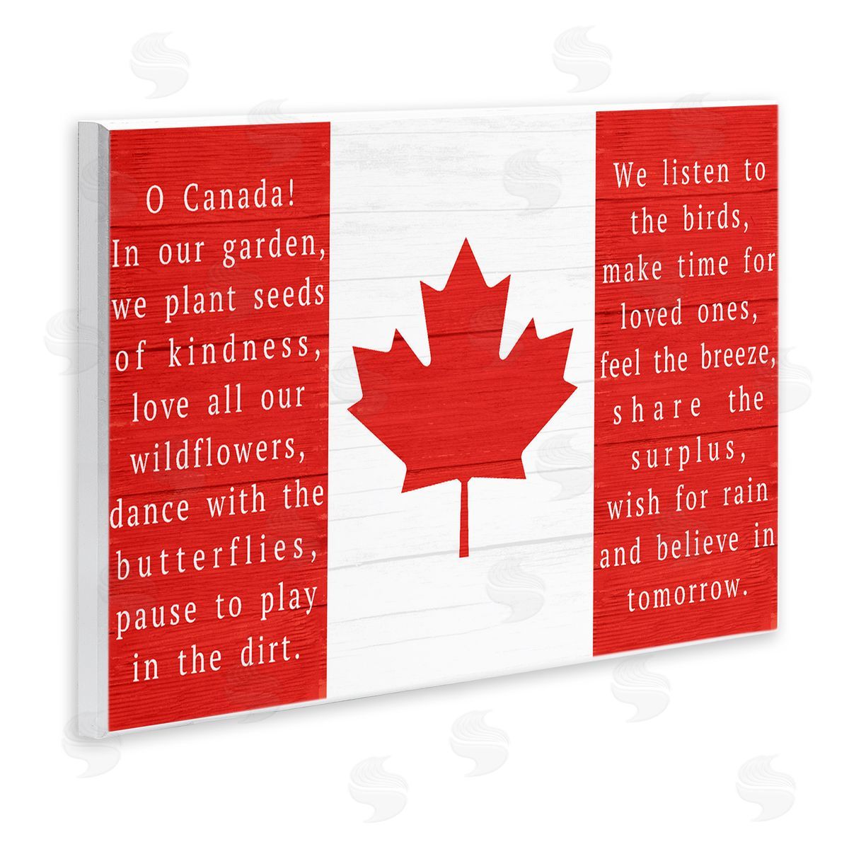 Lil' Rue Red Canadian Anthem Flag Canvas Wall Art Print